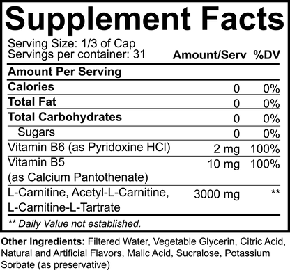 NutraKey Liquid L-Carnitine 3000mg