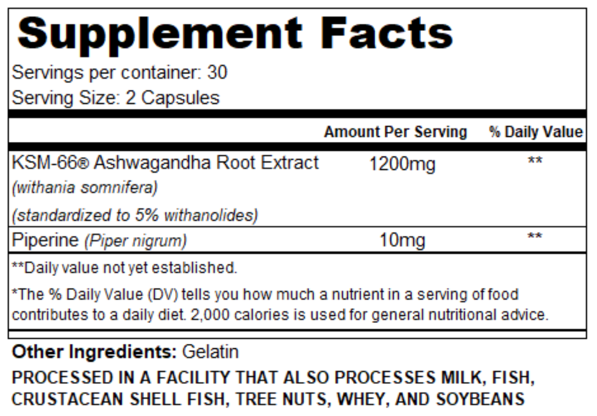 Noo-Hype KSM-66 Ashwagandha 1200mg