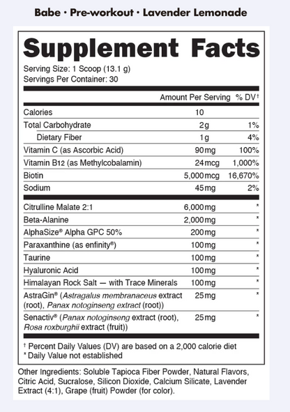 DAS Labs Babe by Bucked Up Pre-Workout