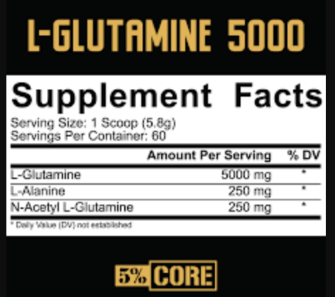 5% Nutrition L-Glutamine 5000mg