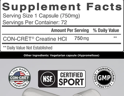 CON-CRET Creatine HCL Capsules