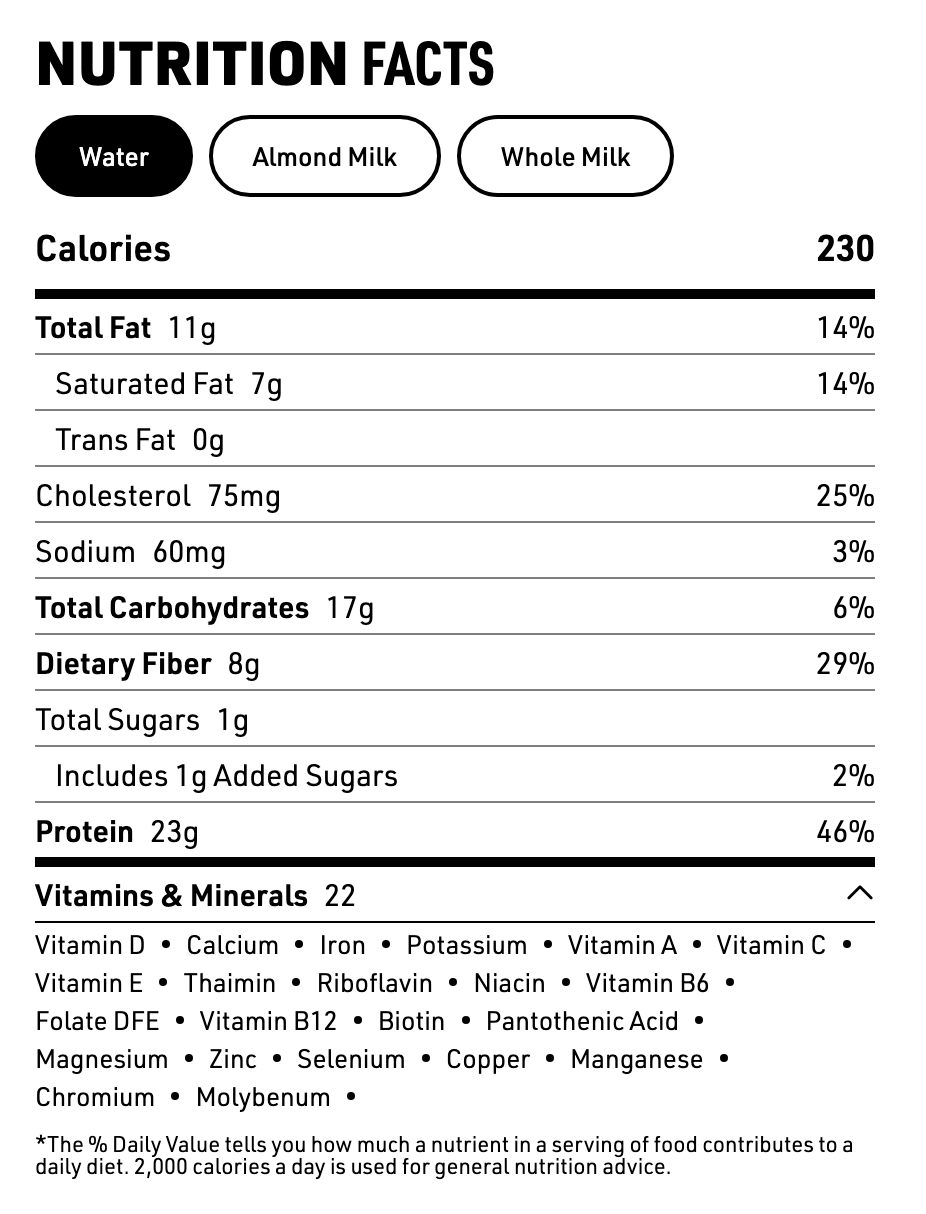 CTRL Healthier Foods Meal Replacement Powder