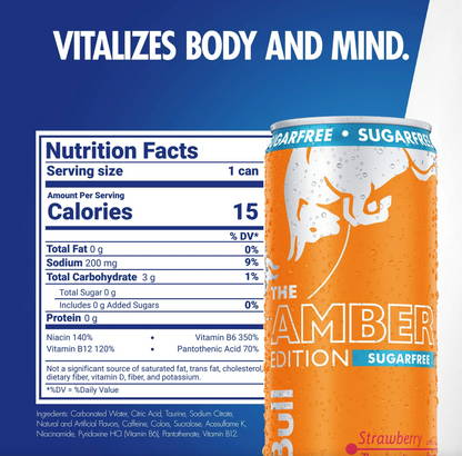 Red Bull Amber Edition Sugarfree Energy RTD