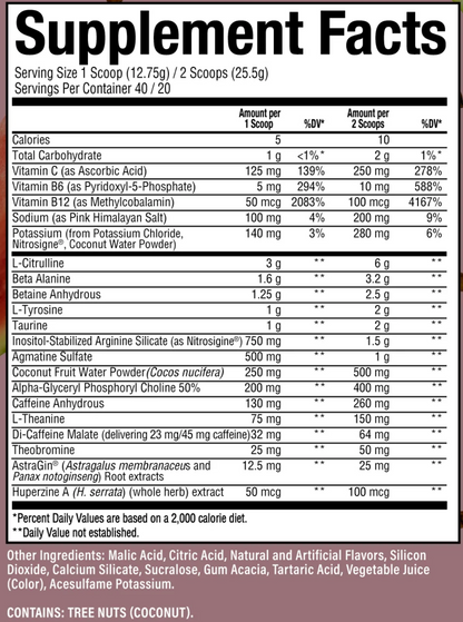 Raw Nutrition CBUM Thavage Pre Powder