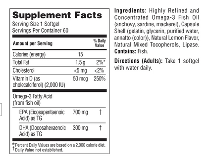 Spoken Nutrition High EPA Fish Oil +D