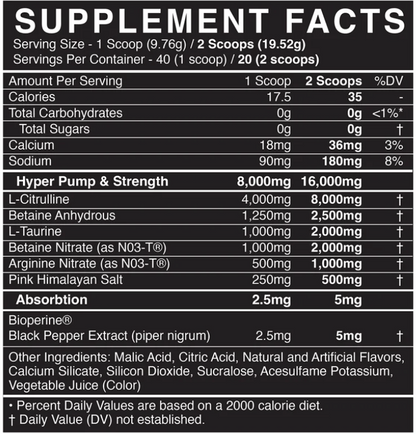 BlackMarket Labs PUMP Hyper Pump Pre-Workout