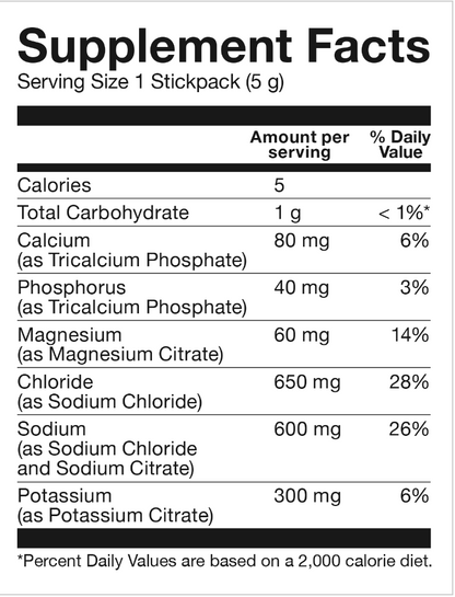 Basic Supplements Basic Hydration Stick Packs