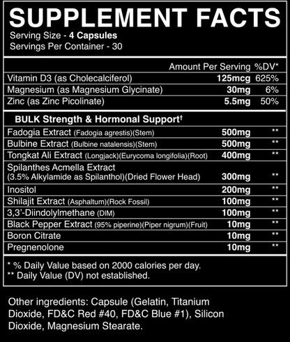 BlackMarket Labs BULK PILLS Testosterone Capsules