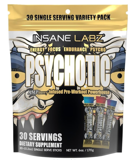 Insane Labz Psychotic GOLD Stickpack Variety Bag