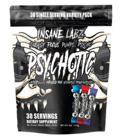 Insane Labz Psychotic BLACK Stickpack Variety Bag