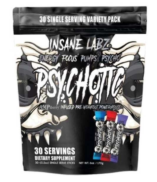 Insane Labz Psychotic BLACK Stickpack Variety Bag