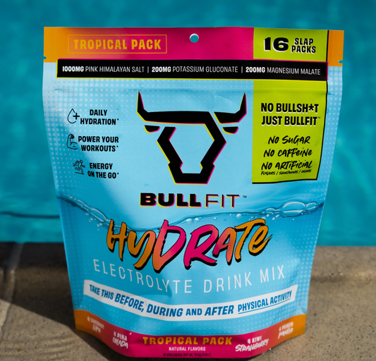 BullFit Hydrate Slap Pack Tropical Variety Display