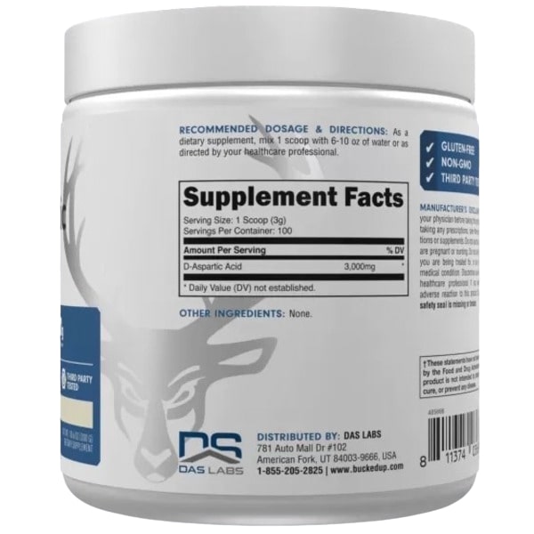 DAS Labs Bucked Up Essentials Aspartic Acid - SuppPrep