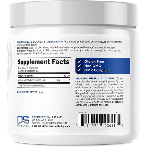 DAS Labs Bucked Up Essentials Creatine Monohydrate - SuppPrep