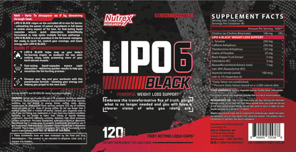 Nutrex Lipo-6 Black - SuppPrep
