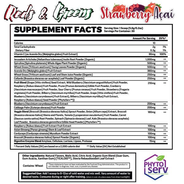 Phase 1 Nutrition Reds & Greens - SuppPrep
